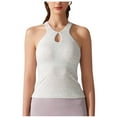 thumbnail image 1 of AherBiu Women Yoga Tank Tops with Built in Bra Keyhole Neck Racerback off Shoulder Sleeveless Workout Tops for Women, 1 of 4