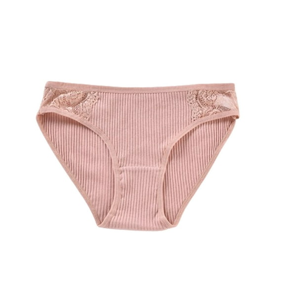 AherBiu Women's Panties Low Rise Cotton Ribbed Stretch Ladies Underwear Comfort Full Coverage Briefs