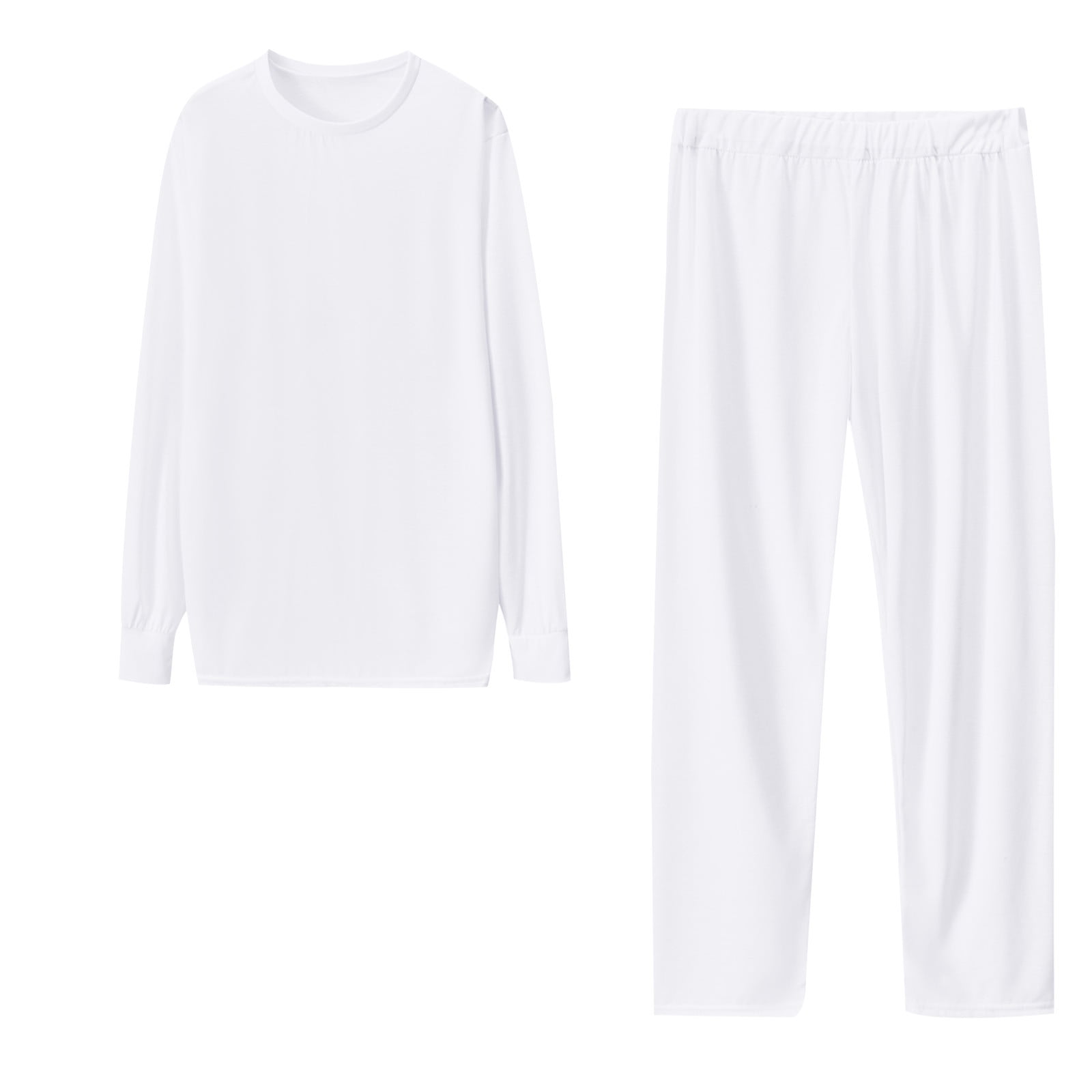 AherBiu Womens 2 Piece Pajamas Outfits Long Sleeve Tshirts with Bottom  Pants Comfy Solid Color Sleepwear Sets