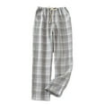 thumbnail image 1 of AherBiu Womens Flannel Pajamas Pants Elastic High Waisted Homewear Pj Pants Sleepwear Cozy Trousers, 1 of 2