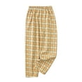 thumbnail image 1 of AherBiu Womens Flannel Pajamas Pants Elastic High Waisted Homewear Pj Pants Sleepwear Cozy Trousers, 1 of 4