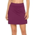 thumbnail image 1 of AherBiu Womens Mini Skirts Workout Bikers Short 2 in 1 Skorts High Waisted A-Line Tennis Yoga Shorts, 1 of 4