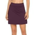 thumbnail image 1 of AherBiu Womens Mini Skirts Workout Bikers Short 2 in 1 Skorts High Waisted A-Line Tennis Yoga Shorts, 1 of 4
