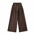 thumbnail image 1 of AherBiu Womens Plaid Pajamas Pants Straight Wide Leg Drawstring Waist Loose Loungewear Slacks, 1 of 3