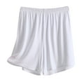 thumbnail image 1 of AherBiu Womens Plus Size Bottom Shorts to Wear with Dresses Pajamas Sleepwear Comfy Shorts Elastic Waist Solid Color, 1 of 6