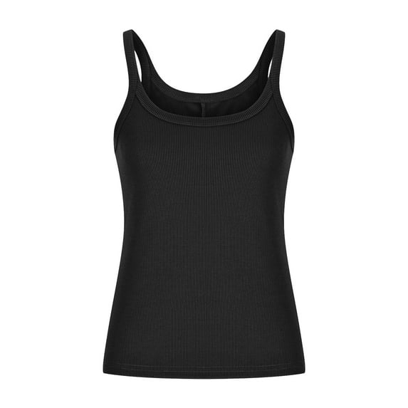 AherBiu Going out Tops for Women Ribble Knitted Tank Tops Slim Fitted U-Neck Stretch Summer Casual Sleeveless Cute Shirts