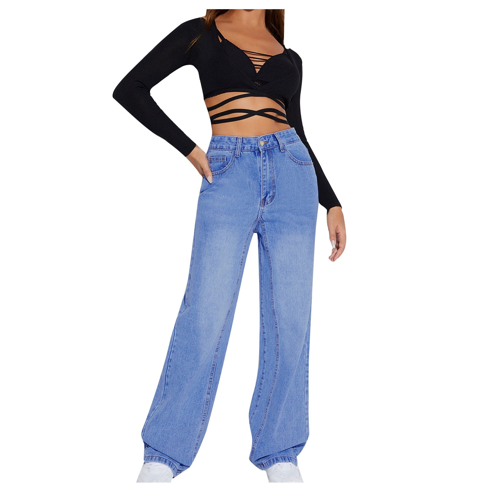Frayed waist cheap jeans