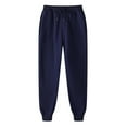 thumbnail image 1 of AherBiu Womens Sweatpants Plus Size Joggers Pants Elastic Drawstring High Waisted Solid Color Basic Lightweight Fleece lined Trackpants, 1 of 2