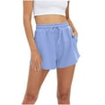 thumbnail image 1 of AherBiu Womens Sweatshorts Wide Leg Elastic Drawstring High Waisted Loungewear Joggers Summer Shorts, 1 of 7