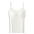 thumbnail image 1 of AherBiu Womens Yoga Tank Tops with Built in Bra Adjustable Spaghetti Strap Basic Layer Camisole Comfy Pajamas Shirt Undershirt, 1 of 4