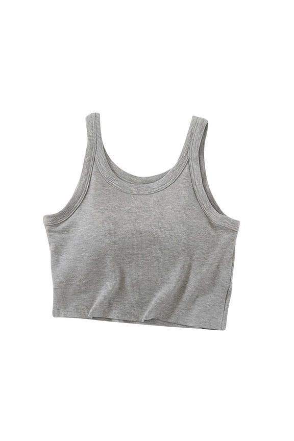 Womens Yoga Tank Tops with Built in Bra Cropped Cami Women's Lingerie Sleepwear Lounge T Shirt