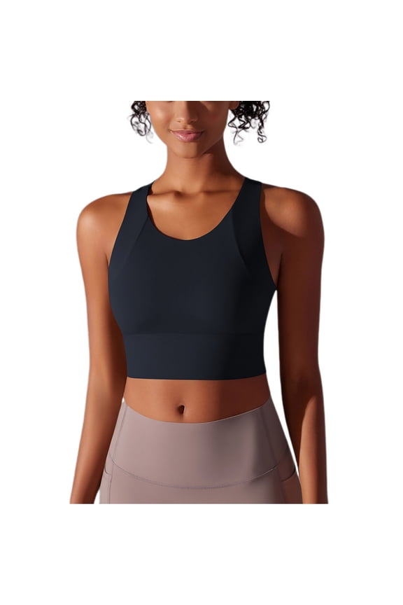 Workout Tank Tops for Women Cropped Sports Bra Camisole Shirt Racerback Wide Strap Athletic Tanks