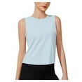 thumbnail image 1 of AherBiu Workout Tank Tops for Women Lightweight Quick Dry Stretchy Cropped Sports Top Tees Shirts, 1 of 7