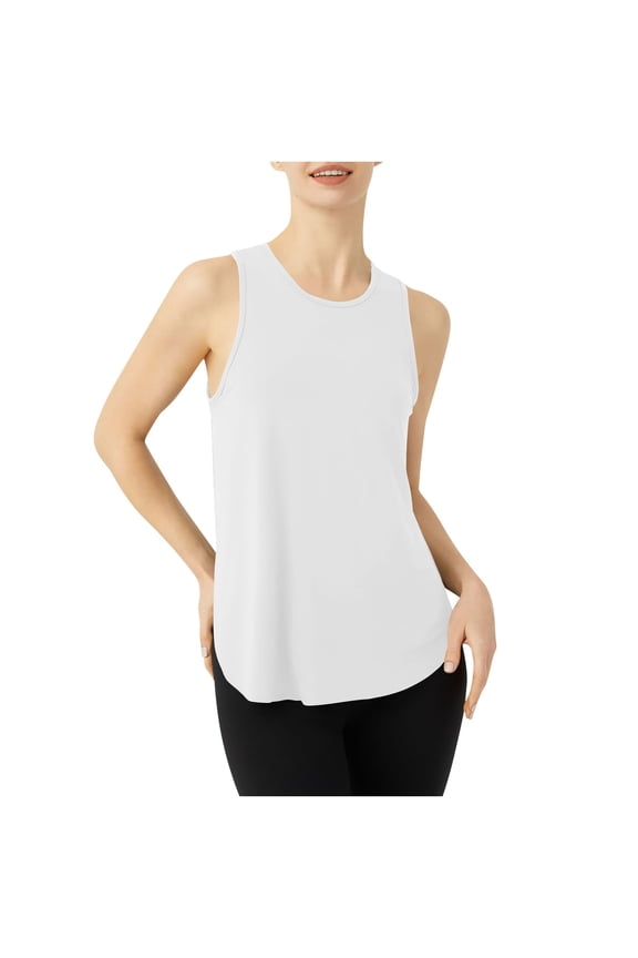 Workout Tank Tops for Women Side Wrap Slit Crewneck Yoga Camisole Tops Sleeveless Lightweight Shirts