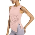 thumbnail image 1 of AherBiu Workout Tank Tops for Women Slit Crewneck Sleeveless Lightweight Quick-Dry Tanks T-Shirts, 1 of 6