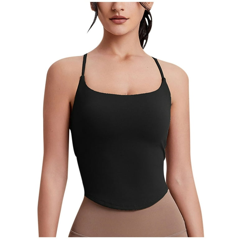 Spaghetti strap yoga top on sale