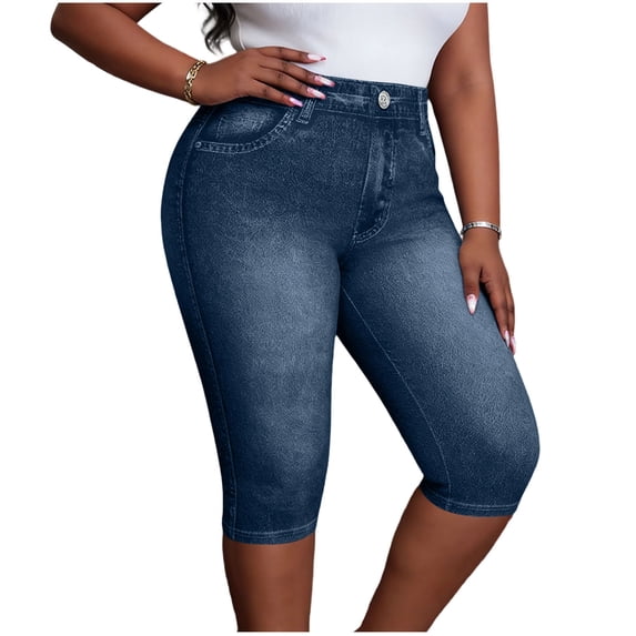 AherBiu Yoga Capri Leggings for Women Stretch Comfy Slim Fitted Bottoms Capris Printed Summer Capri Pants