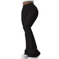 thumbnail image 1 of AherBiu Yoga Pants for Women Flare Leggings High Waisted Ribbed Stretchy Bell Bottom Legging Trousers, 1 of 7