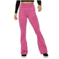thumbnail image 1 of AherBiu Yoga Pants for Women Foldover High Waisted Stretchy Comfy Flare Leggings Bell Bottom Trousers, 1 of 7
