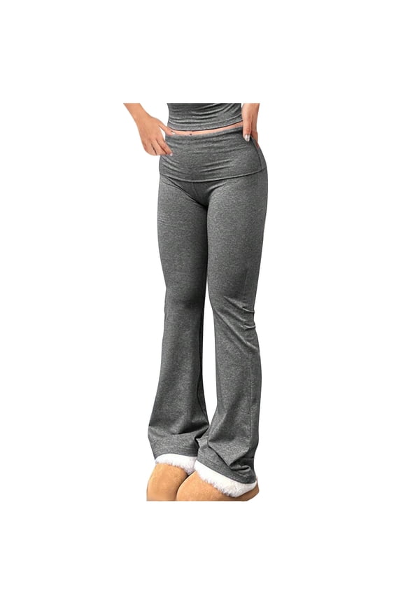 Yoga Pants for Women High Waisted Stretchy Comfy Slim Fitted Straight Leg Loungewear Trousers