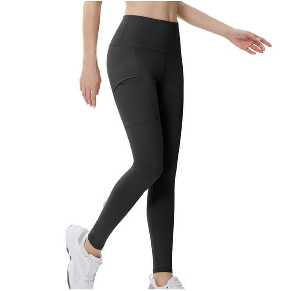AherBiu Yoga Pants for Women High Waisted Workout Athletic Gym Leggings Stretchy Trousers with Pockets