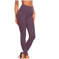 thumbnail image 1 of AherBiu Yoga Pants for Women Lightweight Comfy Bottom Pants High Waisted Workout Gym Leggings Solid Color, 1 of 3