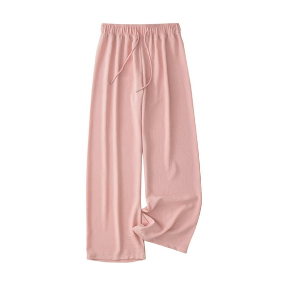 AherBiu Yoga Pants for Women Lightweight Joggers Sweatpants Elastic Drawstring High Waisted Slacks Trousers