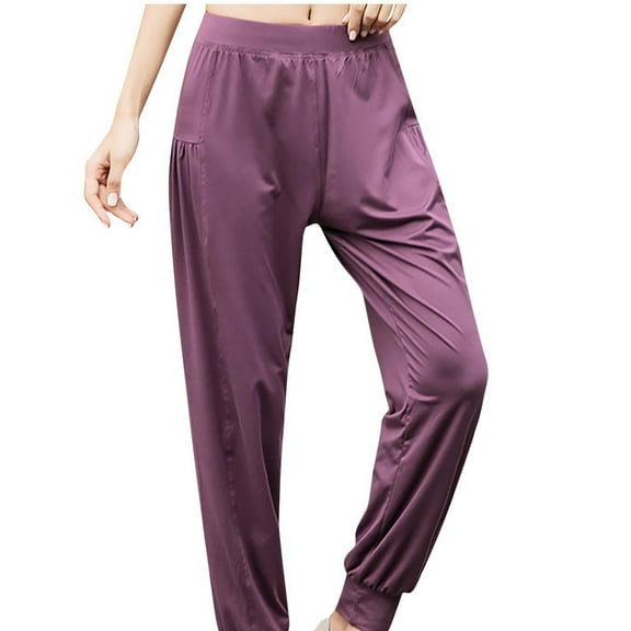AherBiu Yoga Pants for Women Lightweight Trackpants Activewear High Waisted Jogging Athletic Trousers