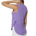 thumbnail image 1 of AherBiu Yoga Tank Tops for Women Sleeveless Crewneck Slit Lightweight Top Tees Shirts Sportswear, 1 of 4