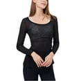 thumbnail image 1 of AherBiu Yoga Tops for Women See Through Lightweight Quick-Dry Scoop Neck Long Sleeve Tunic Shirts Activewear, 1 of 6