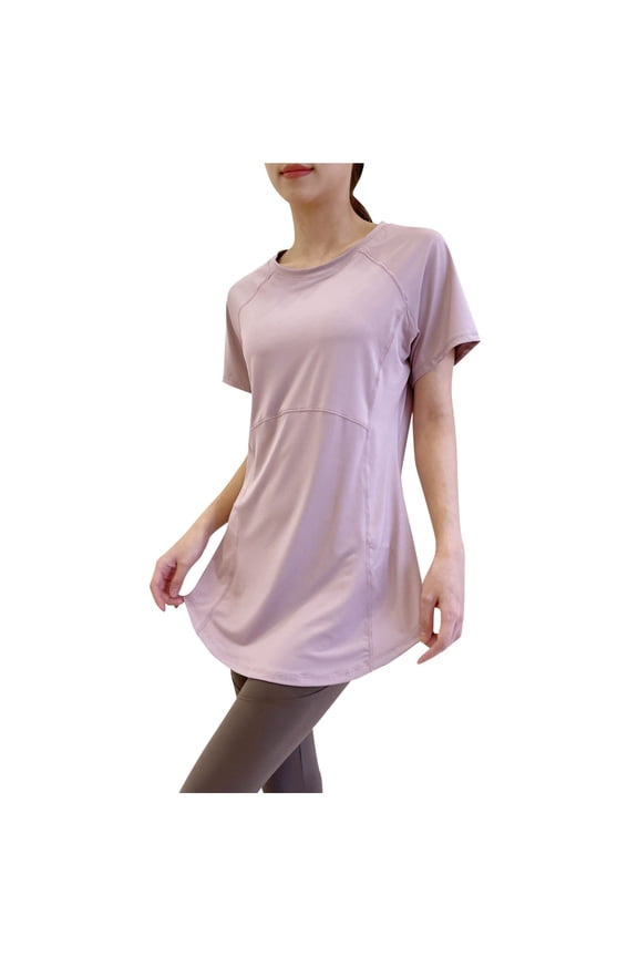Yoga Tops for Women Workout Tunic or Tops to Wear with Leggings Crewneck Lightweight Athletic Shirts