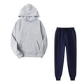 thumbnail image 1 of Aherbiu Fleece Lined Sweatsuits Women Winter Warm 2 Piece Outfits Jogging Pants Set Long Sleeve Hoodies Sweat Suits, 1 of 4