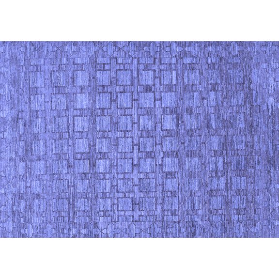 Ahgly Company Indoor Rectangle Abstract Blue Contemporary Area Rugs, 2' x 3'