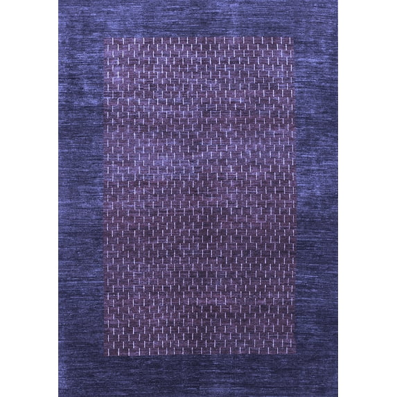 Ahgly Company Indoor Rectangle Abstract Blue Contemporary Area Rugs, 3' x 5'