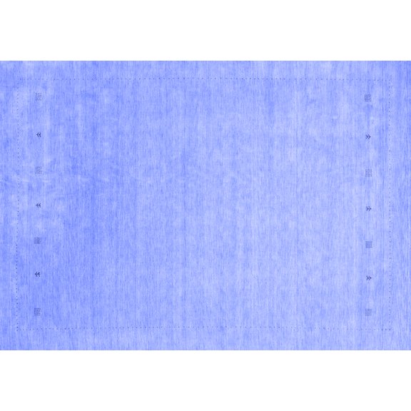 Ahgly Company Indoor Rectangle Abstract Blue Contemporary Area Rugs, 3' x 5'