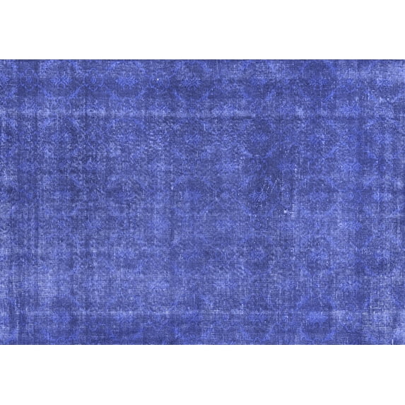 Ahgly Company Indoor Rectangle Abstract Blue Contemporary Area Rugs, 4' x 6'