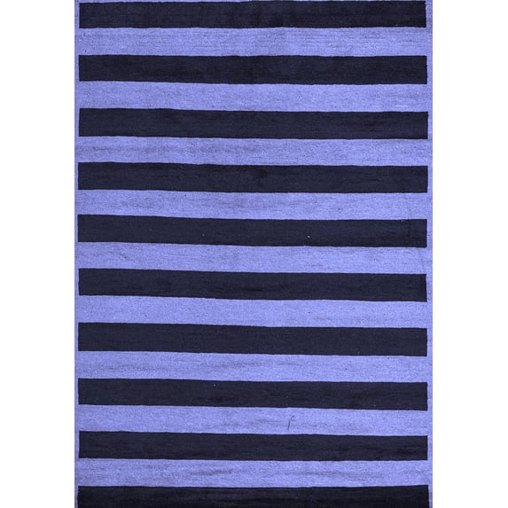 Ahgly Company Indoor Rectangle Abstract Blue Modern Area Rugs, 2' x 3'