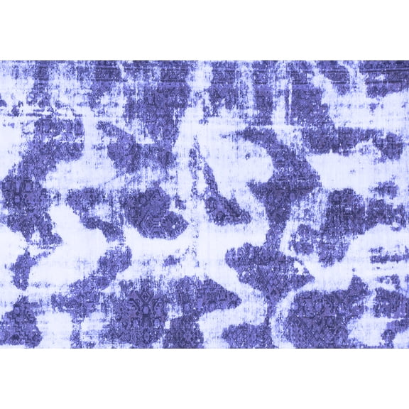 Ahgly Company Indoor Rectangle Abstract Blue Modern Area Rugs, 2' x 4'