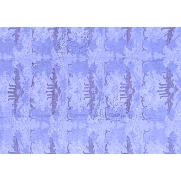 Ahgly Company Indoor Rectangle Abstract Blue Modern Area Rugs, 5' x 7'