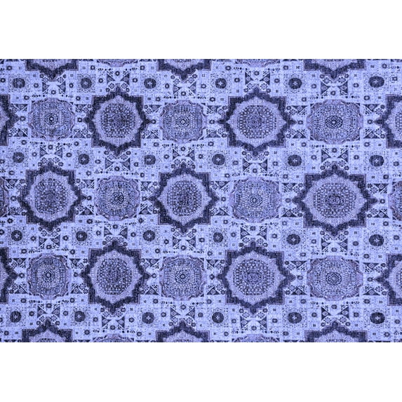 Ahgly Company Indoor Rectangle Abstract Blue Modern Area Rugs, 5' x 8'