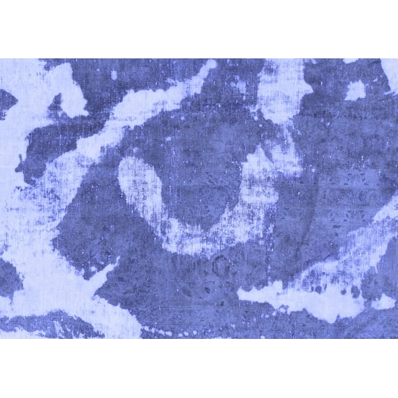 Ahgly Company Indoor Rectangle Abstract Blue Modern Area Rugs, 8' x 10'