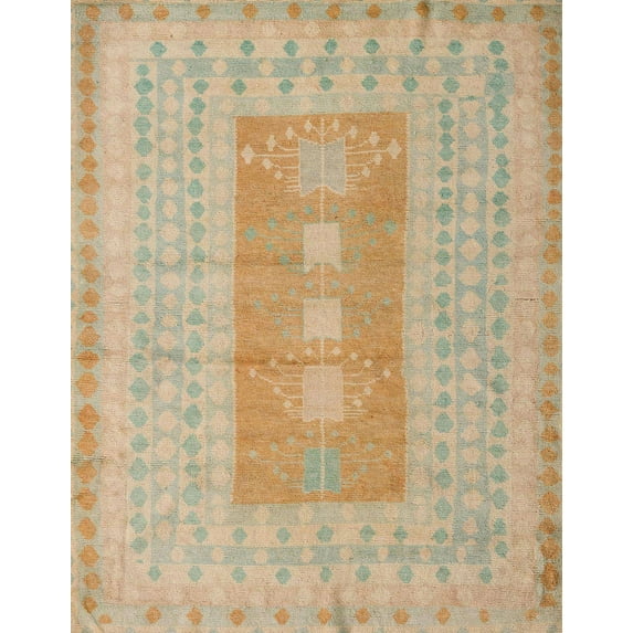 Ahgly Company Indoor Rectangle Abstract Brown Abstract Area Rugs, 3' x 5'