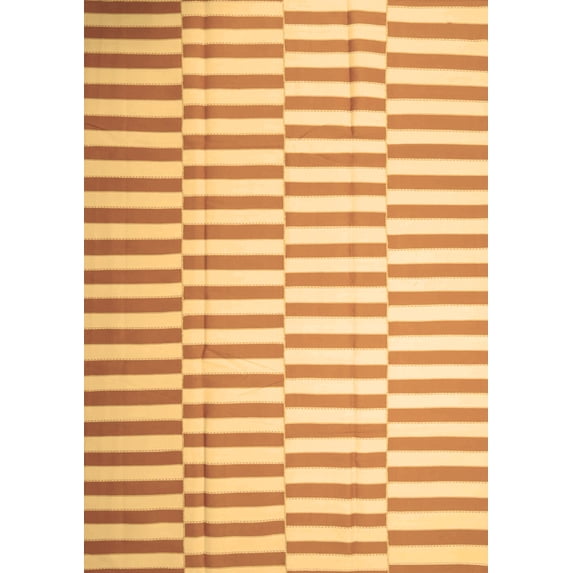 Ahgly Company Indoor Rectangle Abstract Brown Contemporary Area Rugs, 2' x 4'
