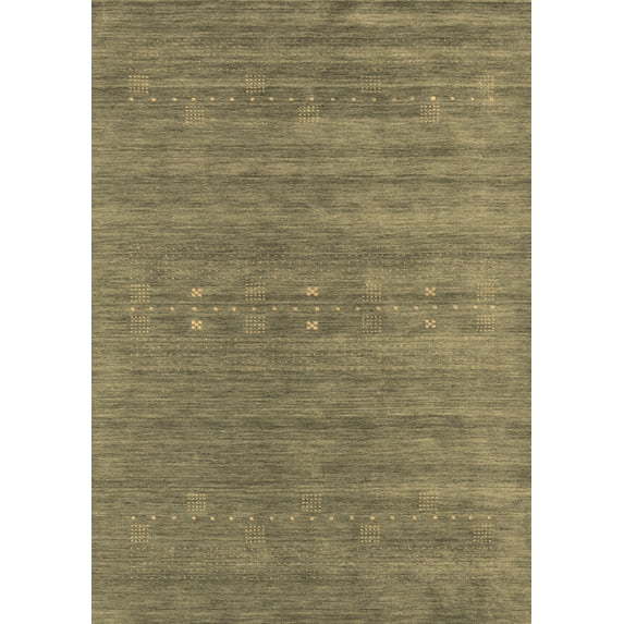 Ahgly Company Indoor Rectangle Abstract Brown Contemporary Area Rugs, 2' x 4'