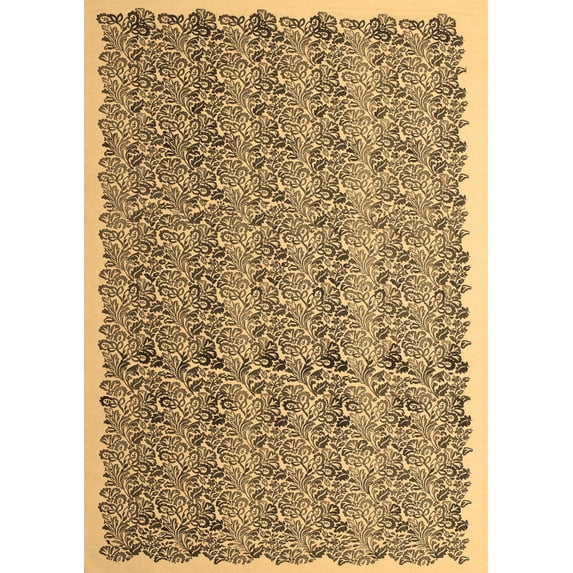 Ahgly Company Indoor Rectangle Abstract Brown Contemporary Area Rugs, 2' x 4'