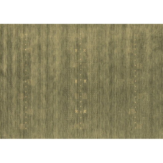 Ahgly Company Indoor Rectangle Abstract Brown Contemporary Area Rugs, 2' x 5'