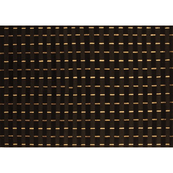 Ahgly Company Indoor Rectangle Abstract Brown Contemporary Area Rugs, 3' x 5'