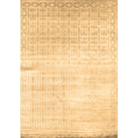 Ahgly Company Indoor Rectangle Abstract Brown Contemporary Area Rugs, 3' x 5'