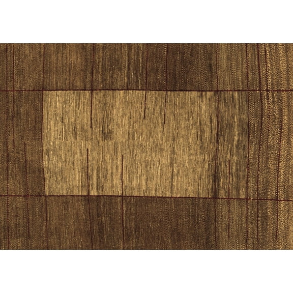 Ahgly Company Indoor Rectangle Abstract Brown Contemporary Area Rugs, 5' x 7'