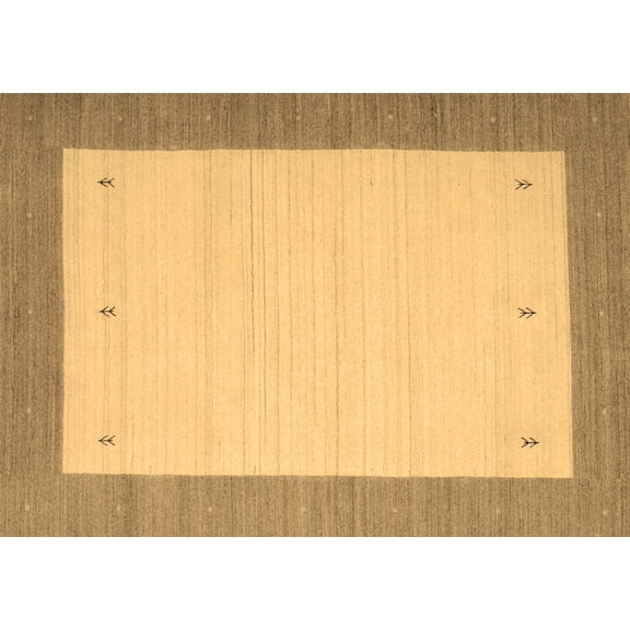 Ahgly Company Indoor Rectangle Abstract Brown Contemporary Area Rugs, 5' x 7'